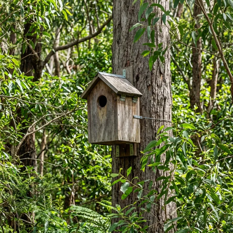 Animal nesting box installed as a humane alternative to a Taylors Hill roof cavity